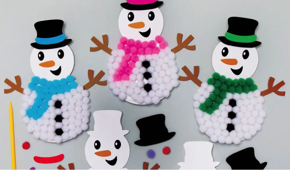 Mon bonhomme de neige pompons - Fribourg Sud